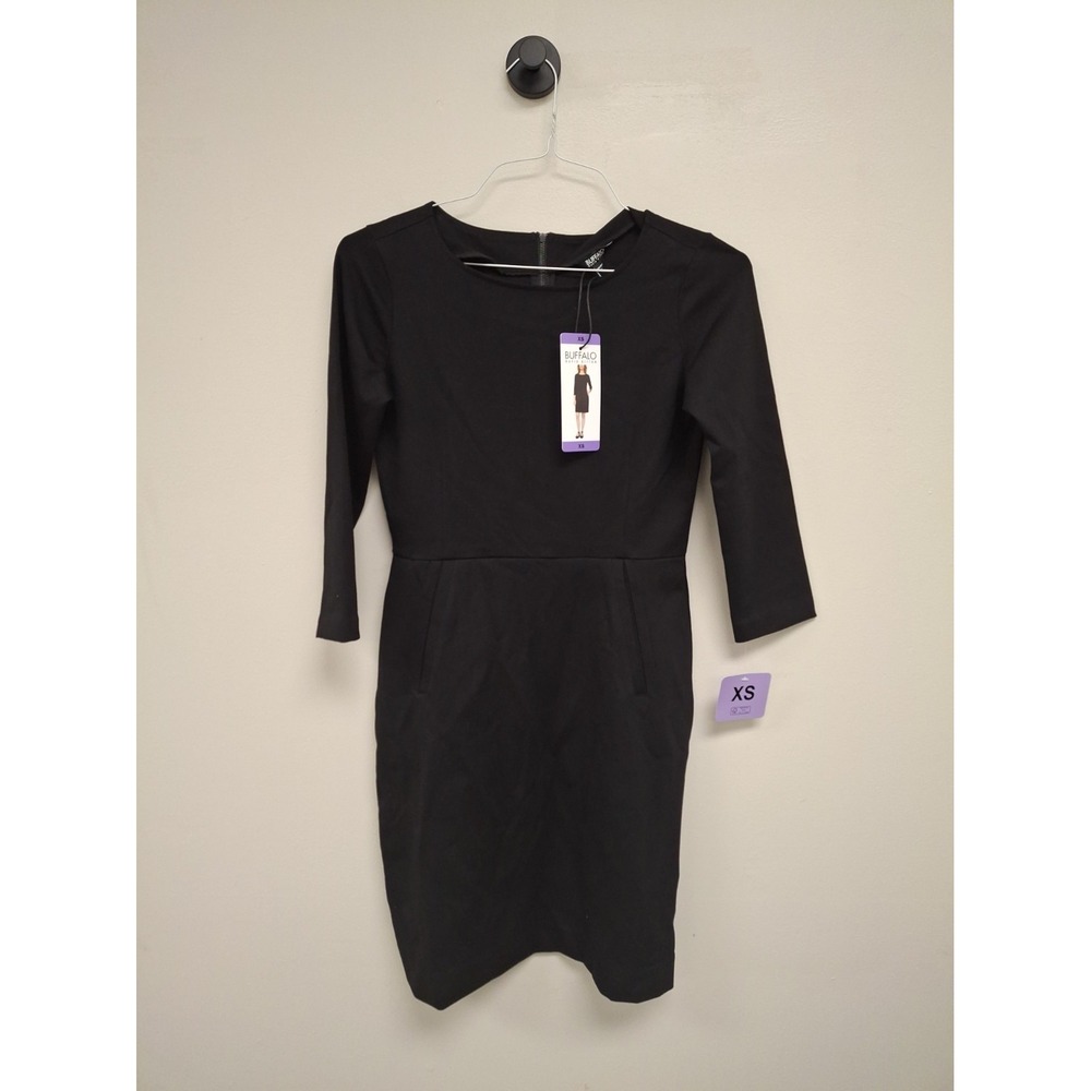Buffalo David Bitton Luxe Ponte Dress, Black, Size: XS, New